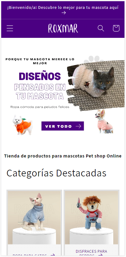 website de roxmar pet shop
